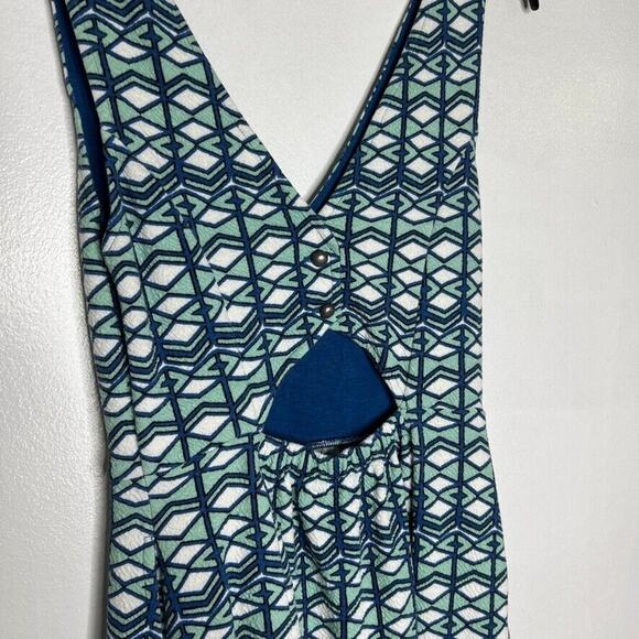Maeve by Anthropologie Geometric Print Sleeveless V-Neck Mini Dress Size 2 - Picture 7 of 11